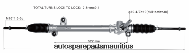 66TR0T2664 - Auto Spare Parts Mauritius FORD Power Steering Rack JX6C-3A500-AD