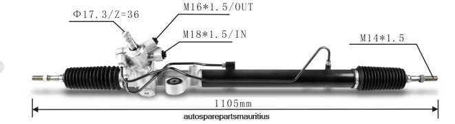 66TR0T2525 - Echt Auto Parts Mauritius HONDA Power Steering Rack 53601-TB0-P01 53601-TA0-A01 53601-TA0-A02
