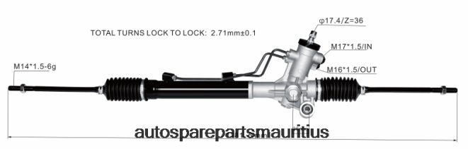 66TR0T2492 - Auto Parts Mauritius TOYOTA Power Steering Rack 44250-42032