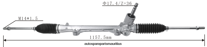66TR0T2504 - Auto Spare Parts Mauritius TOYOTA Power Steering Rack 45502-BZ040